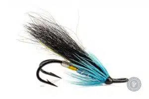 Blue Nun salmon fly on double hook