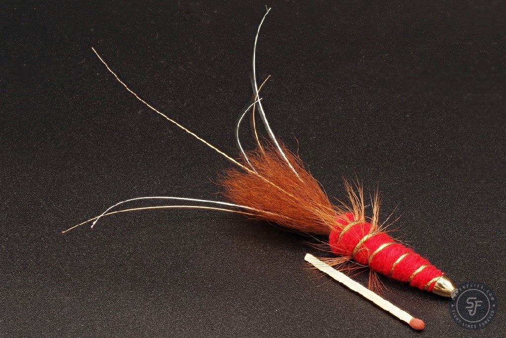 Mosche Da Pesca V Fly Signature Ultimate Red Francis Gold Double Per Salmone Taglie 8-14 (3 Pezzi) - Foto 3