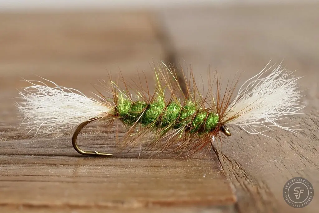 Green Pompero dry fly