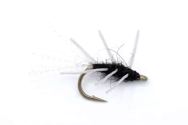 Yuk Bug nymph tied on a Rio Grande style short shank hook