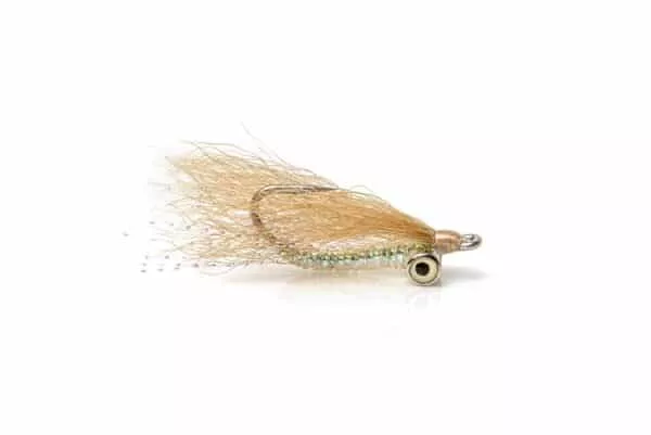 Crazy Charlie bonefish fly weighted with dumbbell eyes