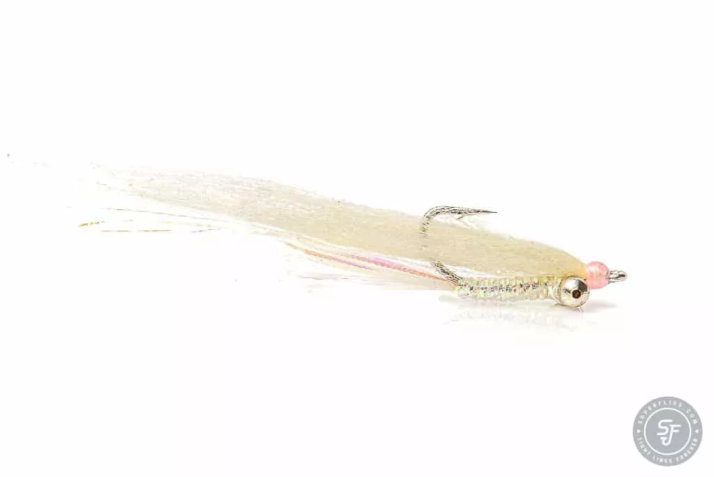 Gotcha bonefish fly in pearl color