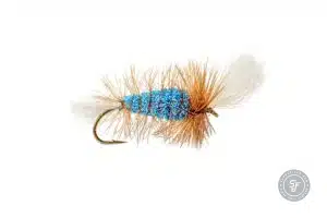 Wulff Bomber salmon dry fly in blue