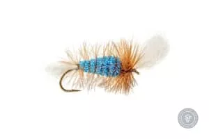 Wulff Bomber salmon dry fly in blue