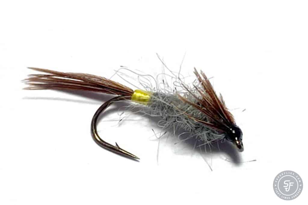 Grey Mayfly emerger fly
