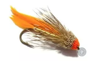 Mudler Minnow stremaer in gold and orange