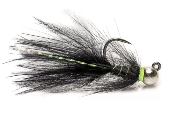 CDC leech jig fly in black