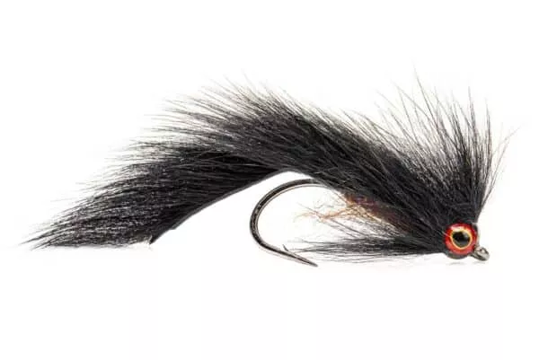 squirrelZonker Streamer fly in black and orange