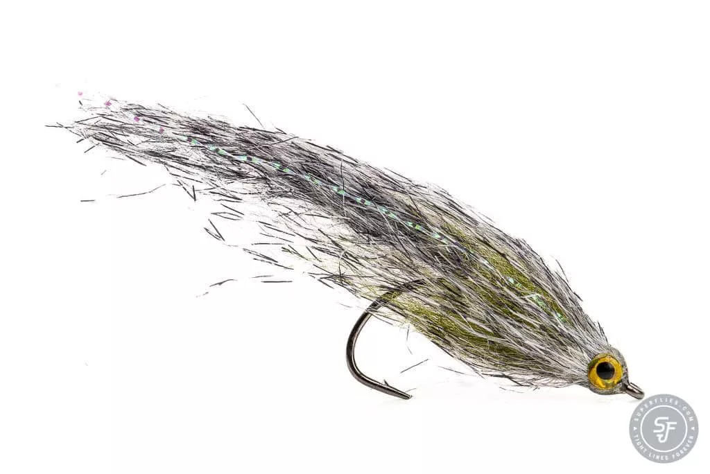 Cf Speckled Baitfish streamer fly in olive