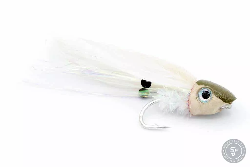 Pole Dancer topwater predator fly with olive head