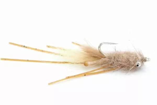 Mantis Shrimp saltwater fly in tan color