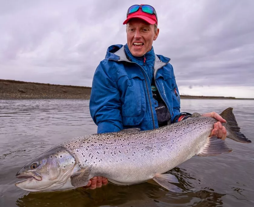 Rio Gallegos sea trout that took a Copper John fly