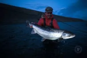 Argentina sea trout caught at nightfall