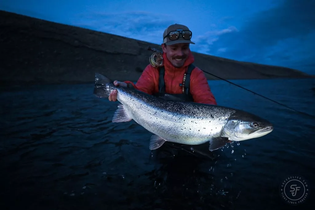 Argentina sea trout caught at nightfall