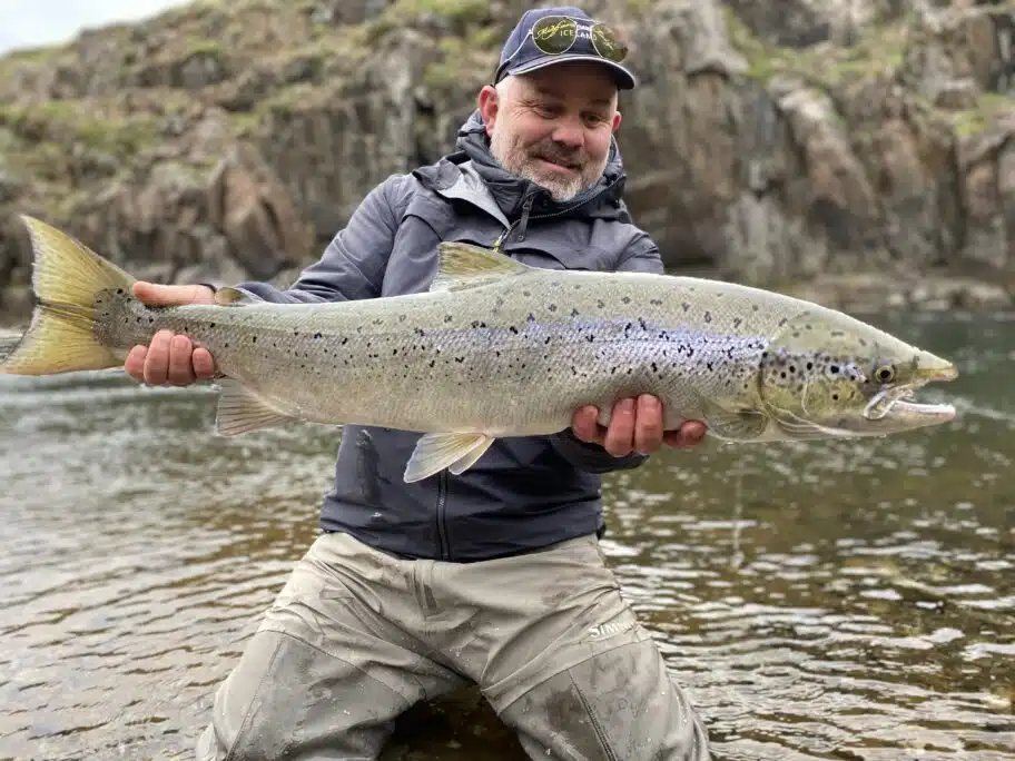 Salmon caught by one of Rabbi's Iceland flies