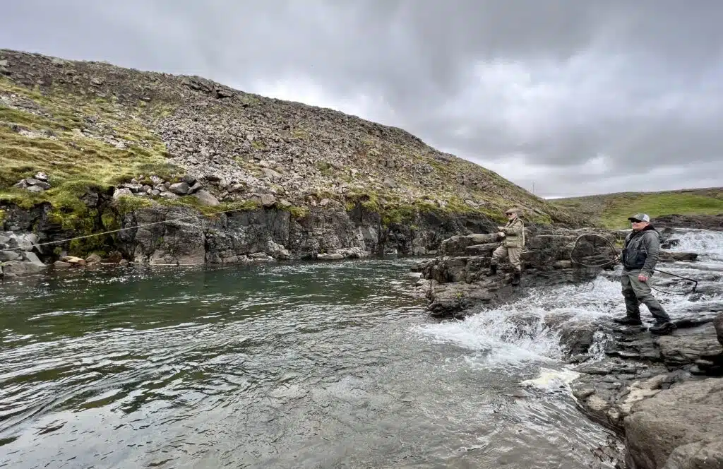 A typical salmon pool for Midfjardará, Selá, Hofsá, Langá, Nordurá and the likes