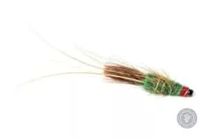 Green Frances Salmon fly in Copper tube