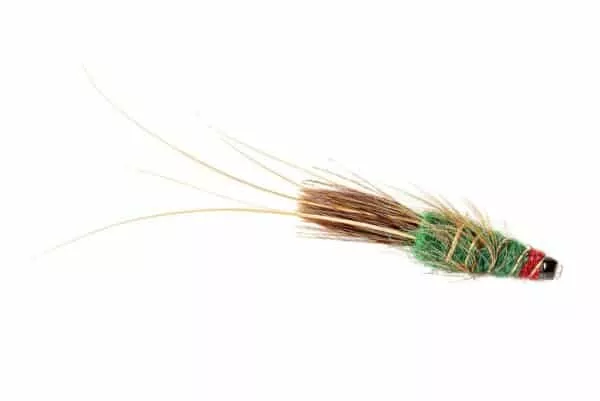 Green Frances Salmon fly in Copper tube