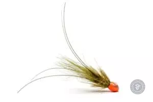 Kursk Olive Tube fly with Orange Head