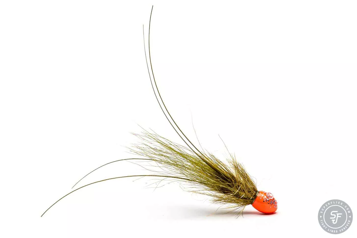 Kursk Olive Tube fly with Orange Head