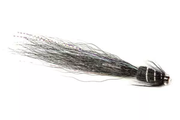 Snaelda Black salmon fly in copper tube