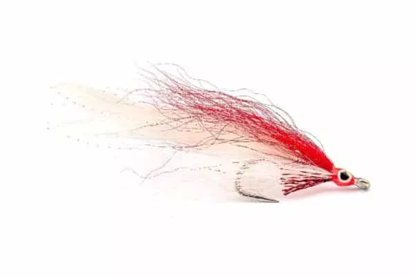 Lefty's Deceiver fly in red and white