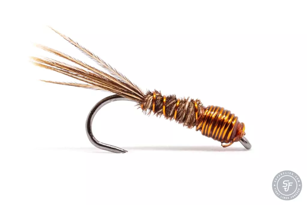 Pheasant tail nymph with slim profile