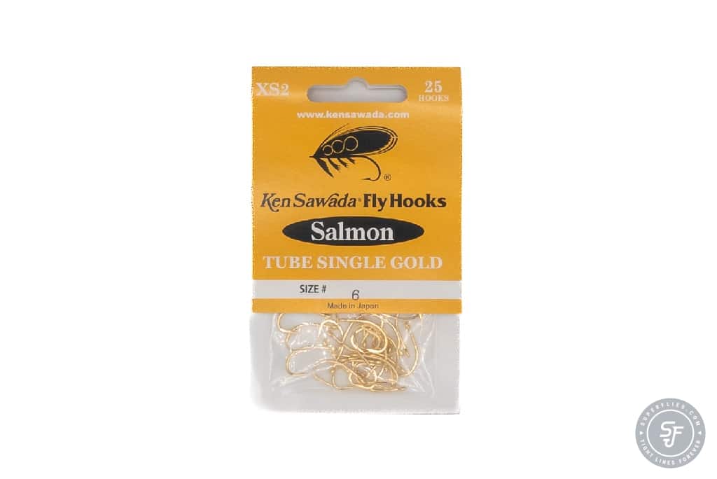 Ken Sawada XS2 Tube Single Gold Hook | Superflies.com