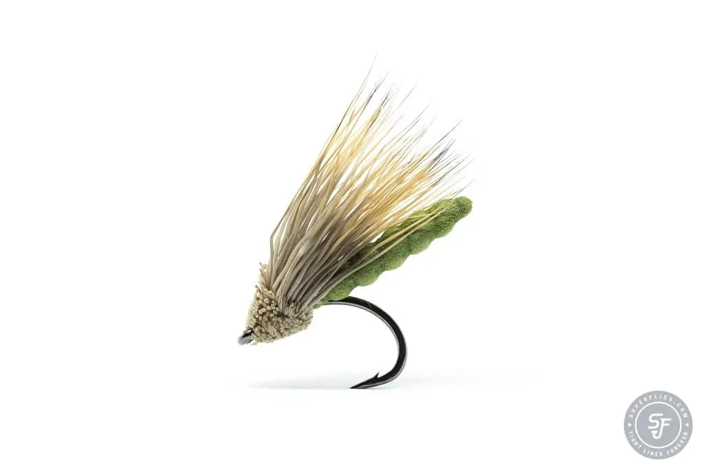 Streaking Caddis fly with waffle foam body