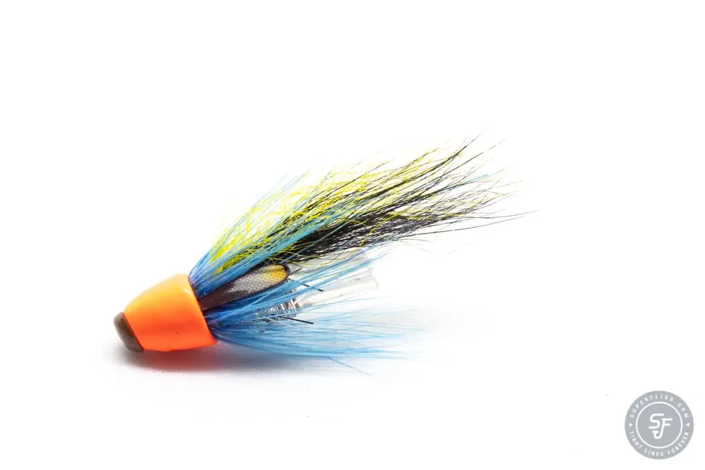 silver sheep micro tube fly with red conehead