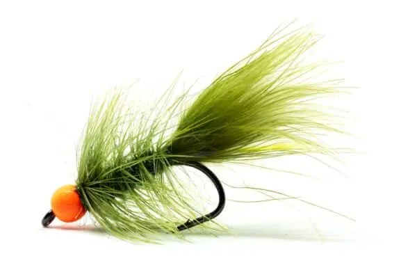 Woolly Bugger HotHead fly in Olive
