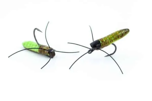 a chartreuse foam ismo pupa fly