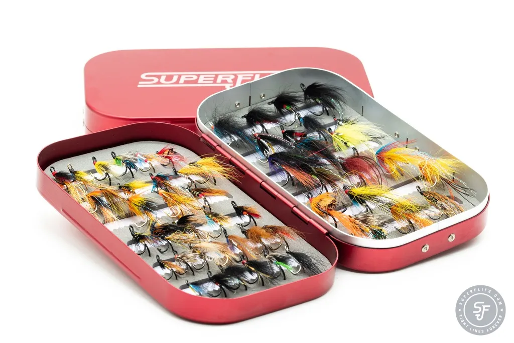 Large Selection of Salmon flies in premium flybox
